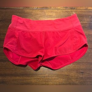 Red lulu shorts Size 4